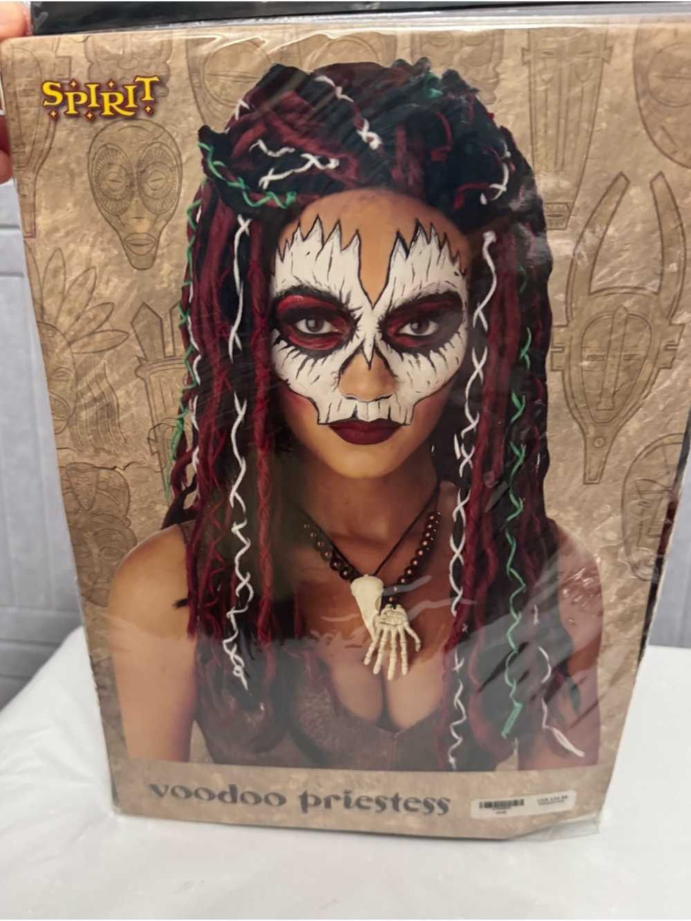 Adult Voodoo Halloween costume size XL and wig - Picture 3 of 11